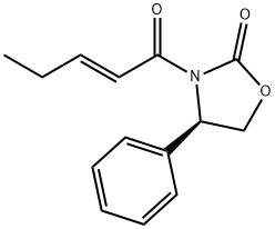 [R-(E)]-3-(1-Oxo-2-pentenyl)-4-phenyl-2-oxazolidinone Struktur