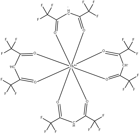 THORIUM HEXAFLUOROACETYLACETONATE Struktur