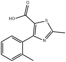 2-METHYL-4-(2-METHYLPHENYL)-5-THIAZOLECARBOXYLIC ACID Struktur