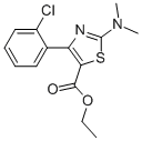 4-(2-CHLOROPHENYL)-2-(DIMETHYLAMINO)-5-THIAZOLECARBOXYLIC ACID ETHYL ESTER Struktur