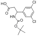 3-TERT-BUTOXYCARBONYLAMINO-3-(3,5-DICHLORO-PHENYL)-PROPIONIC ACID Struktur