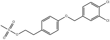 2-[4-(3,4-Dichlorobenzyloxy)-phenylethyl Methanesulfonate, Technical Grade Struktur