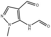 Formamide, N-(4-formyl-1-methyl-1H-pyrazol-5-yl)- (9CI) Struktur