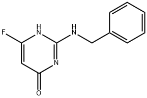 6-FLUORO-2-[(PHENYLMETHYL)AMINO]-4(1H)-PYRIMIDINONE Struktur