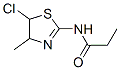 Propanamide,  N-(5-chloro-4,5-dihydro-4-methyl-2-thiazolyl)- Struktur