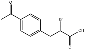 4-Acetyl-alfa-bromohydrocinnamicacid Struktur