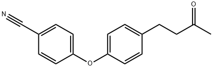 4-[4-(3-Oxobutyl)phenoxy]benzonitrile Struktur