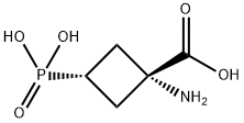 Cyclobutanecarboxylic acid, 1-amino-3-phosphono-, trans- (9CI) Struktur