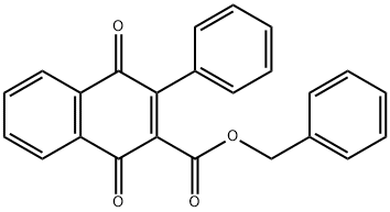 2-Naphthalenecarboxylic acid, 1,4-dihydro-1,4-dioxo-3-phenyl-,phenylMethyl ester Struktur