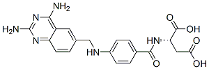 N-[4-[[(2,4-Diamino-6-quinazolinyl)methyl]amino]benzoyl]-L-aspartic acid Struktur