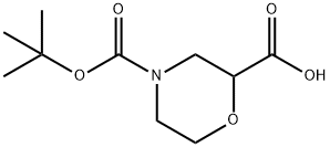 4-BOC-2-モルホリンカルボン酸 化學(xué)構(gòu)造式