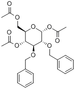 1,4,6-TRI-O-ACETYL-2,3-DI-O-BENZYL-ALPHA-D-GLUCOPYRANOSE Struktur