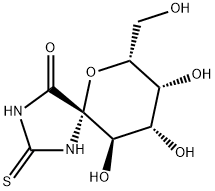 (2R,3R,4S,5R,6S)-3,4,6-TRIHYDROXY-2-HYDROXYMETHYL-7,9-DIAZA-1-OXA-SPIRO[4,5]DECANE-10-ONE-8-THIONE Struktur