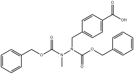 1-[(4-Carboxyphenyl)methyl]-2-methyl-1,2-hydrazinedicarboxylic acid bis(phenylmethyl) ester Struktur