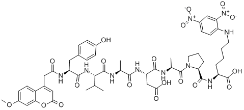 MCA-TYR-VAL-ALA-ASP-ALA-PRO-LYS(DNP)-OH Struktur