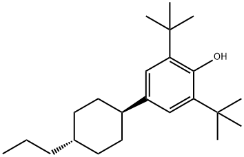 trans-2,6-Bis(tert-butyl)-4-(4-propylcyclohexyl)phenol Struktur