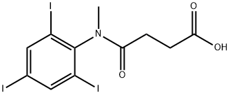 3-[[N-Methyl-N-(2,4,6-triiodophenyl)amino]carbonyl]propionic acid Struktur