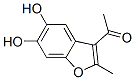 Ethanone, 1-(5,6-dihydroxy-2-methyl-3-benzofuranyl)- (9CI) Struktur