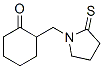 Cyclohexanone,  2-[(2-thioxo-1-pyrrolidinyl)methyl]- Struktur