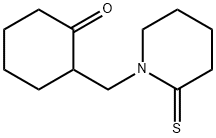 Cyclohexanone,  2-[(2-thioxo-1-piperidinyl)methyl]- Struktur