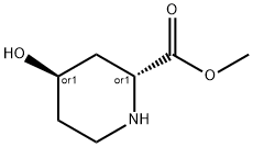 2-Piperidinecarboxylicacid,4-hydroxy-,methylester,trans-(9CI) Struktur