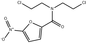 N,N-Bis(2-chloroethyl)-5-nitro-2-furancarboxamide Struktur