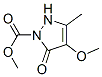 1H-Pyrazole-1-carboxylic  acid,  2,5-dihydro-4-methoxy-3-methyl-5-oxo-,  methyl  ester Struktur