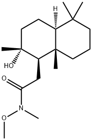 1-Naphthaleneacetamide, decahydro-2-hydroxy-N-methoxy-N,2,5,5,8a-pentamethyl-, (1R,2R,4aS,8aS)- Struktur