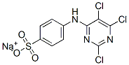 4-[(2,5,6-Trichloro-4-pyrimidinyl)amino]benzenesulfonic acid sodium salt Struktur