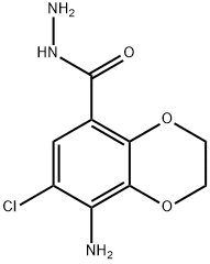 8-AMINO-7-CHLORO-2,3-DIHYDROBENZO[B][1,4]DIOXINE-5-CARBOHYDRAZIDE Struktur