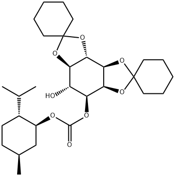 1-(+)-CARBOXYMENTHYL-2,3:4,5-DI-O-CYCLOHEXYLIDENE-L-MYO-INOSITOL Struktur