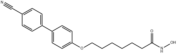 Heptanamide, 7-[(4'-cyano[1,1'-biphenyl]-4-yl)oxy]-N-hydroxy- Struktur