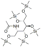 2-(Acetylamino)-1-O,3-O,4-O,5-O,6-O-pentakis(trimethylsilyl)-2-deoxy-D-glucitol Struktur