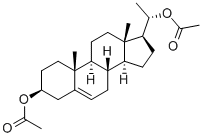 5-PREGNEN-3-BETA, 20-ALPHA-DIOL DIACETATE Struktur