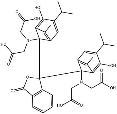 N,N'-[(3-oxo-1(3H)-isobenzofuranyliden)bis[[6-hydroxy-2-methyl-5-(1-methylethyl)-3,1-phenylen]methylen]]bis[N-(carboxymethyl)glycin