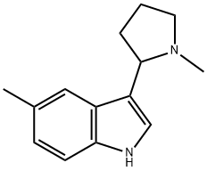 5-Methyl-3-(1-methyl-2-pyrrolidinyl)-1H-indole Struktur