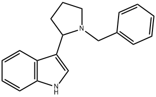 3-(1-Benzyl-2-pyrrolidinyl)-1H-indole Struktur