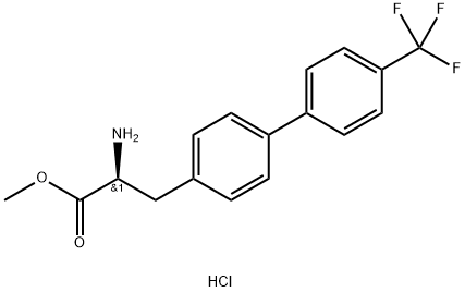 2-Amino-3-(4''-(Trifluoromethyl)Biphenyl-4-Yl)Propanoate Hydrochloride Struktur