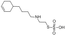 Ethanethiol, 2-(4-(cyclohexen-3-ylbutyl)amino)-, hydrogen sulfate (est er) Struktur