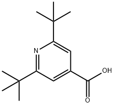 2,6-Bis(tert-butyl)pyridine-4-carboxylic acid, 2,6-Bis(tert-butyl)-4-carboxypyridine Struktur