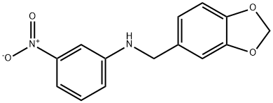 N-(Benzo[d][1,3]dioxol-5-ylMethyl)-3-nitroaniline Struktur