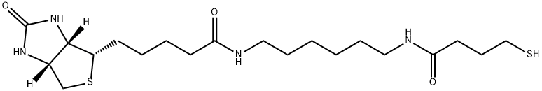 1H-Thieno[3,4-d]iMidazole-4-pentanaMide, hexahydro-N-[6-[(4-Mercapto-1-oxobutyl)aMino]hexyl]-2-oxo-, (3aS,4S,6aR)- Struktur