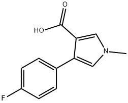 4-(4-FLUOROPHENYL)-1-METHYL-1H-PYRROLE-3-CARBOXYLIC ACID Struktur