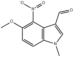 5-METHOXY-1-METHYL-4-NITROINDOLE-3-CARBOXALDEHYDE Struktur