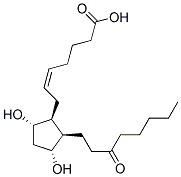 (Z)-7-[(1S,2R,3R,5S)-3,5-dihydroxy-2-(3-oxooctyl)cyclopentyl]hept-5-enoic acid Struktur