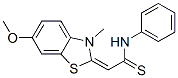 2-(6-methoxy-3-methyl-2(3H)-benzothiazolylidene)-N-phenylethanethioamide Struktur