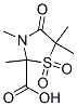 2-Thiazolidinecarboxylic  acid,  2,3,5,5-tetramethyl-4-oxo-,  1,1-dioxide Struktur