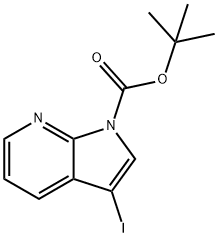 3-IODO-PYRROLO[2,3-B]PYRIDINE-1-CARBOXYLIC ACID TERT-BUTYL ESTER Struktur