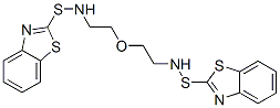 N-[2-[2-(benzothiazol-2-ylsulfanylamino)ethoxy]ethyl]benzothiazole-2-s ulfenamide Struktur