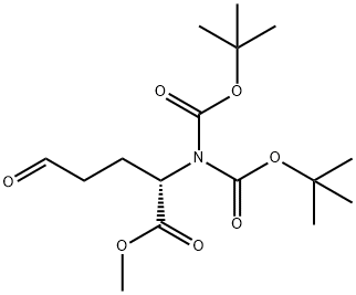 Methyl (2S)-2-(bis(tert-butoxycarbonyl)amino)-5-oxopentanoate Struktur